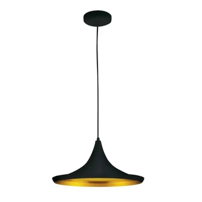 PENDENTE 1 X E-27 CHAPEU CHINES PT C DOUR TD