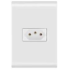 1 Tomada 2P+T Tramontina Liz 10 A 250 V Branco 4x2 